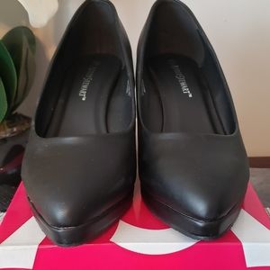 Ashley Stewart Size 12Wide Black Wedges